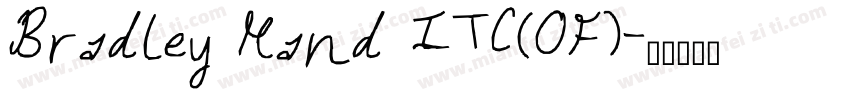 Bradley Hand ITC(OF)字体转换